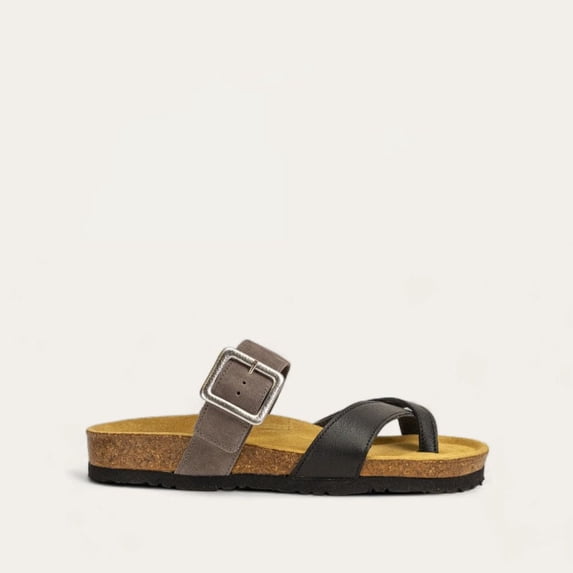 Naot Fresno Black Leather/Taupe Gray Suede 8250-NSV 41 M