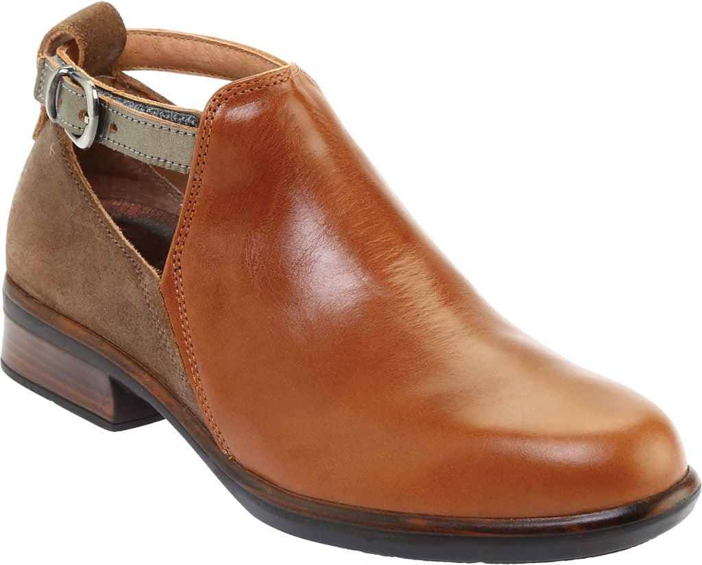 NAOT Womens Kamsin Aura Upper Strap Booties Sandals  NOAT kamsin black and tan low heel bootie 37 main image 0