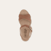 Naot Womens Throne Wedge Sandal Caramel Leather - 104121-EBA
