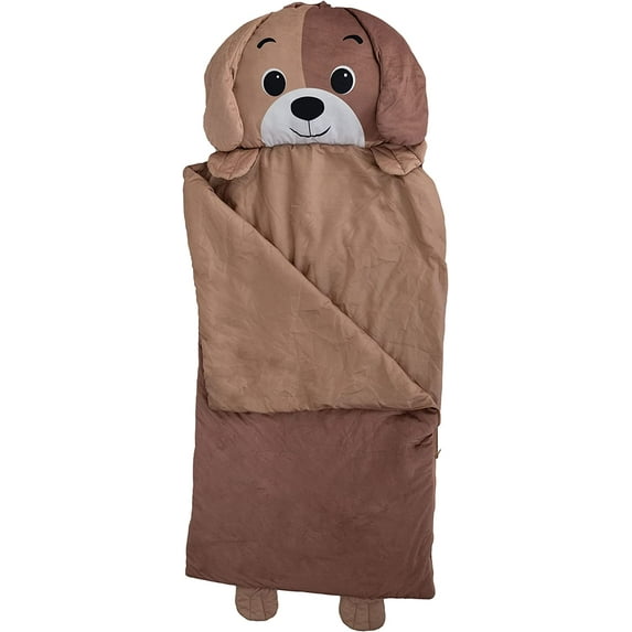 Nap Buddy Sleeping Bag for Kids, Convertible Sleeping Bag for Boys and Girls, Oeko TEX Certified, Travel Sleeper for Children, Dog