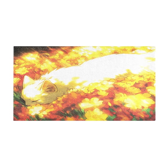 Nap Cat 39x20" Bath Mat Carpet, Absorbent and Non-Slip for Kitchen or Bathroom, Quick-Drying