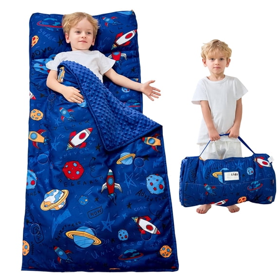 Nap Mat With Pillow And Blanket Extra Large Rolled Napping Mats Slumber Bags For Sleeping Bag Travel Camping