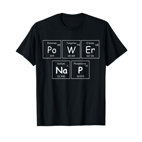 Nap Periodic Table T-Shirt Funny Power Nap T-Shirt