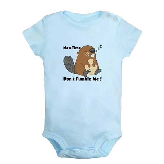Nap Time Don't Fumble Me Funny Rompers For Babies, Animal Beaver Cute Jumpsuit, Newborn Baby Unisex Bodysuits, Infant Jumpsuits, Toddler 0-24 Months Kids One-Piece Oufits