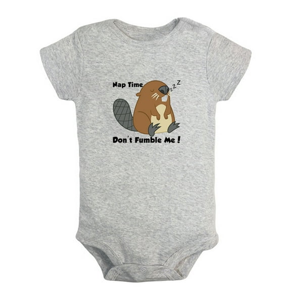 Nap Time Don't Fumble Me Funny Rompers For Babies, Animal Beaver Cute Jumpsuit, Newborn Baby Unisex Bodysuits, Infant Jumpsuits, Toddler 0-24 Months Kids One-Piece Oufits