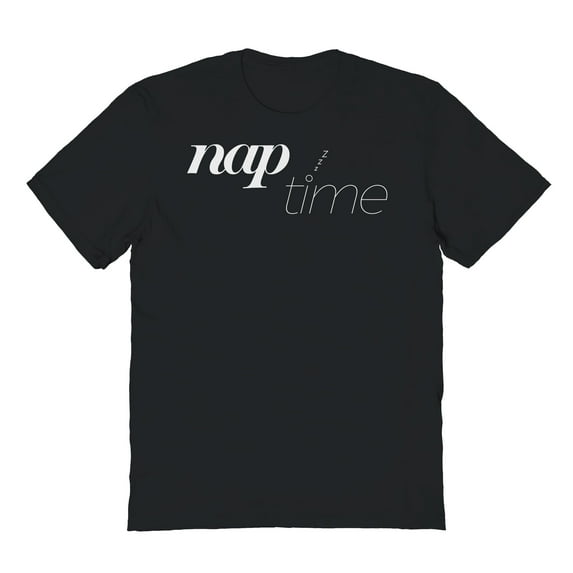 Nap Time Humor Graphic Black Men's Cotton T-Shirt