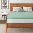 thumbnail image 1 of NapQueen 4'' Ventilated Green Tea Memory Foam Mattress Topper, CertiPUR-US Certified, Twin, 1 of 10