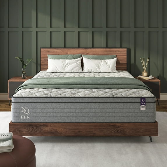 NapQueen Elite Series Machka 12" Queen Size Mattress, Hybrid Pocket Spring Coils, Bed In a Box, Adult