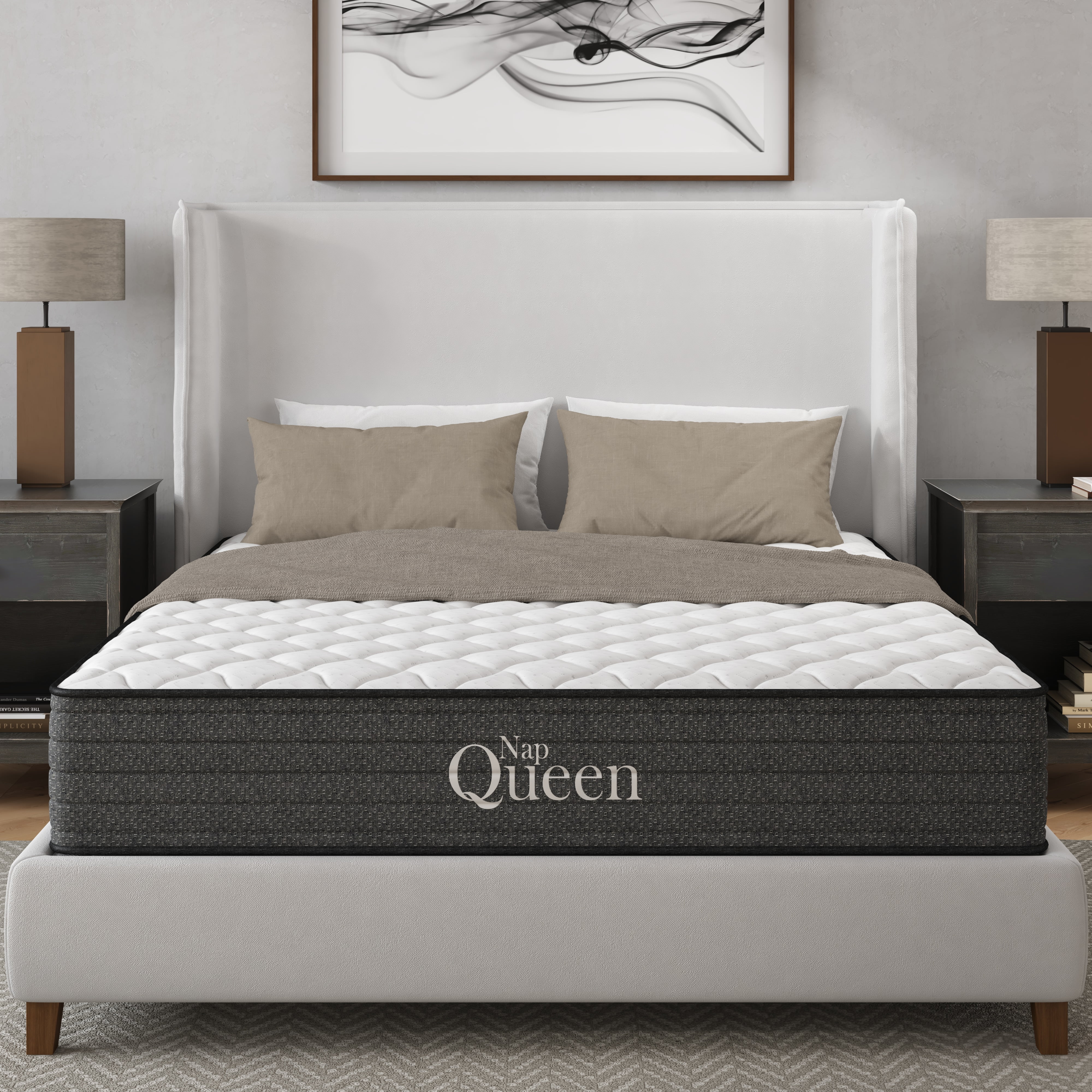 NapQueen Isabella 10'', King Hybrid Euro Top Mattress, Fiberglass-Free, Adult
