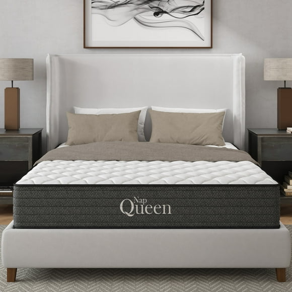 NapQueen Isabella 10'', Twin Hybrid Euro Top Mattress, Fiberglass-Free, Adult