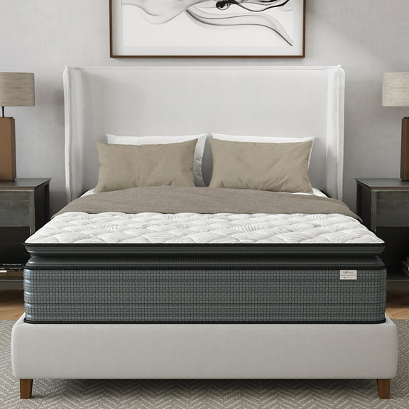 NapQueen Isabella 14'', King Hybrid Pillow Top Mattress, Fiberglass-Free, Adult