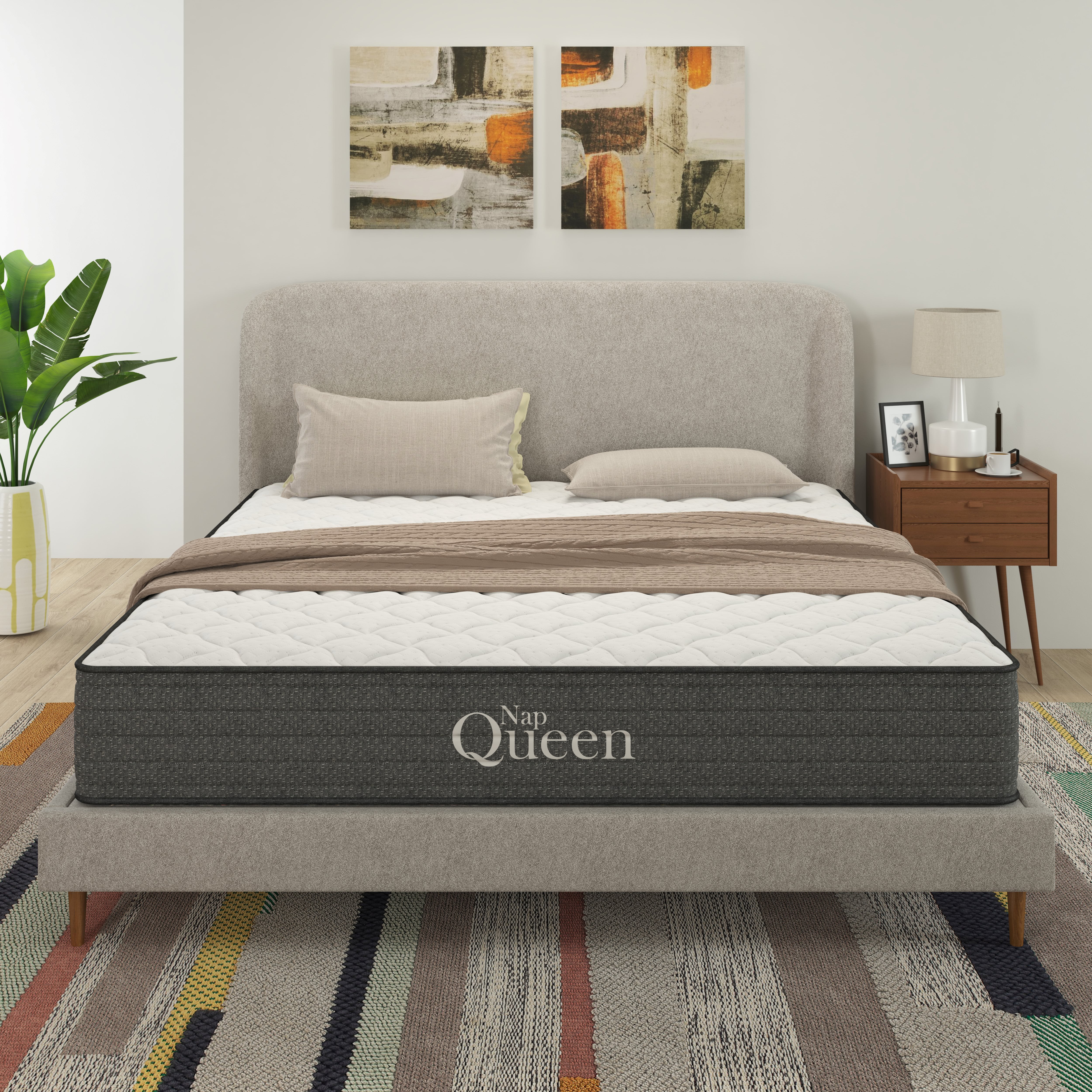 Queen Mattress, Madinog 12 Hybrid Mattress,Innerspring and Gel Memory Foam  