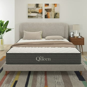 NapQueen Victoria 10" Medium Firm, Hybrid of Cooling Gel Infused Memory Foam and Pocket Spring Mattress, Twin Size