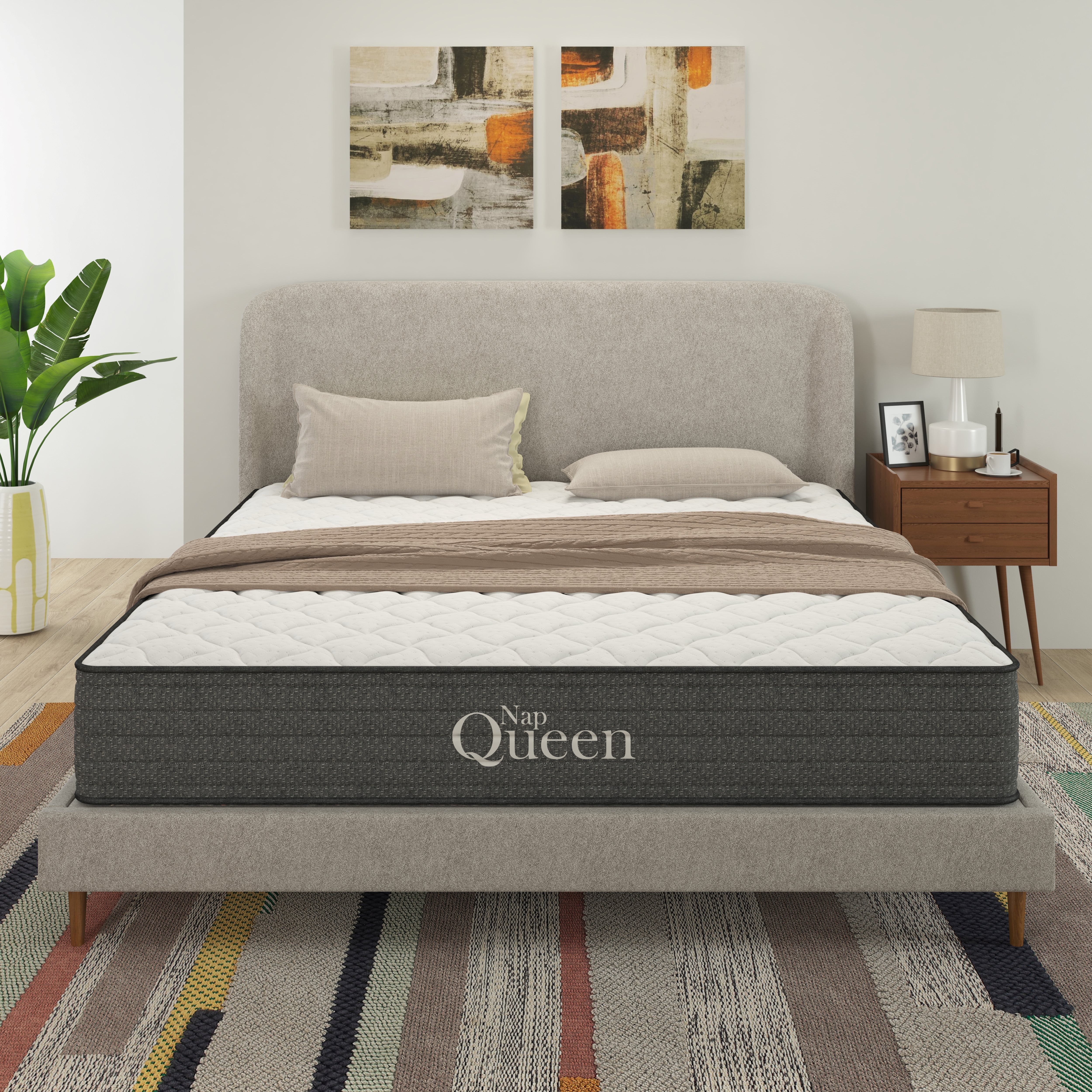 NapQueen Victoria 12" Twin, Gel Infused Memory Foam and Pocket Spring Hybrid Mattress in a Box, Adult