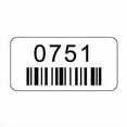 thumbnail image 1 of NapTags Pre-Printed Consecutively Numbered Labels with Barcode for Warehouse Organization, Inventory Tracking, 2 inches x 1 inch, 1/8 inch Rounded Corners, White Vinyl with Matte L, 1 of 3