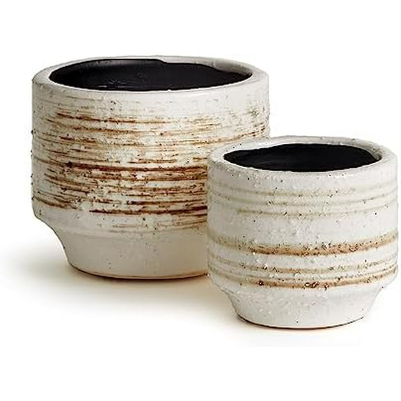 Napa Garden Collection-Ferris Footed Pots, Set of 2$$Garden & Patio