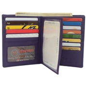 Napa Leather Hipster Bifold Wallet for Men With ID Window and RFID Blocking
