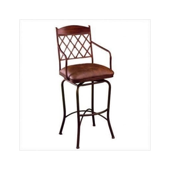 Pastel Furniture Napa Ridge 26" Swivel Counter Stool in Coffee