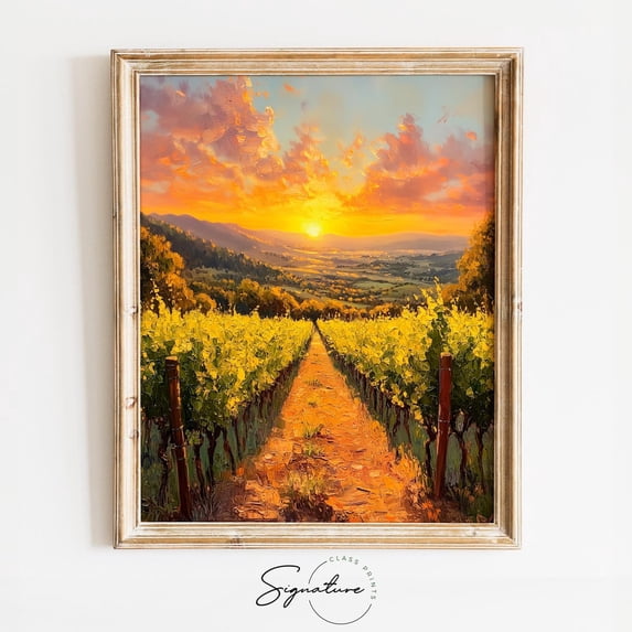 Napa Valley Spring Vineyard Sunrise Wall Art Print, California Wine ...