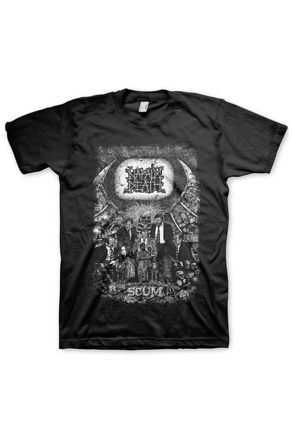 Napalm Death Men's Scum Village T-Shirt Large | Officially Licensed