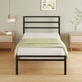 thumbnail image 1 of Napcenter 12 inch Twin Bed Frame with Headboard and Footboard, Metal Platform No Box Spring Needed, Easy Assembly, Black, 1 of 9