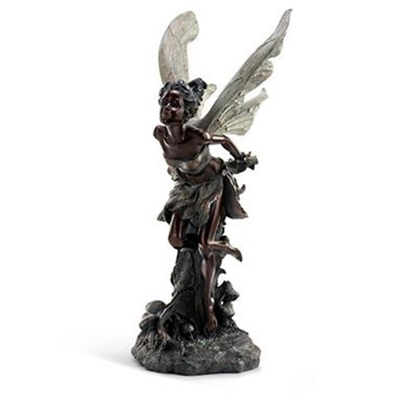 Napco 13893 19.75 in. Bronze Kissing Fairy Statue