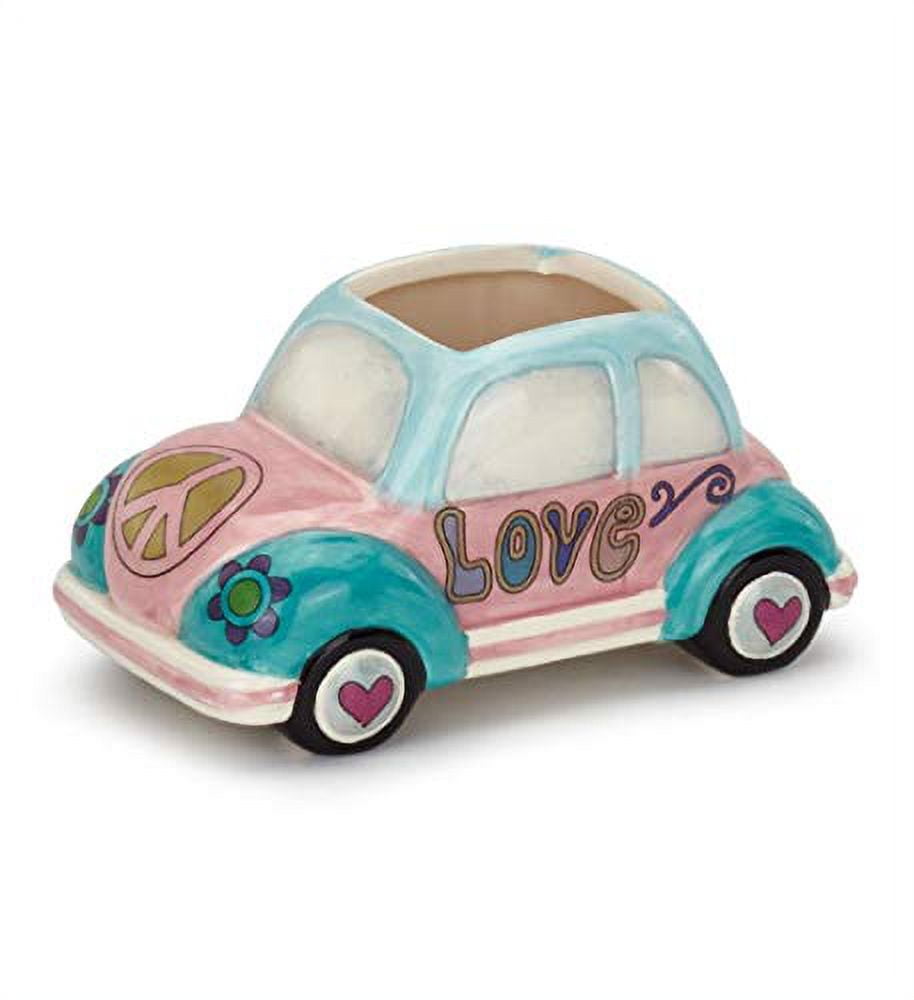 Napco 16923 Pastel VW Bug Planter, 2.25- inch Length, Ceramic