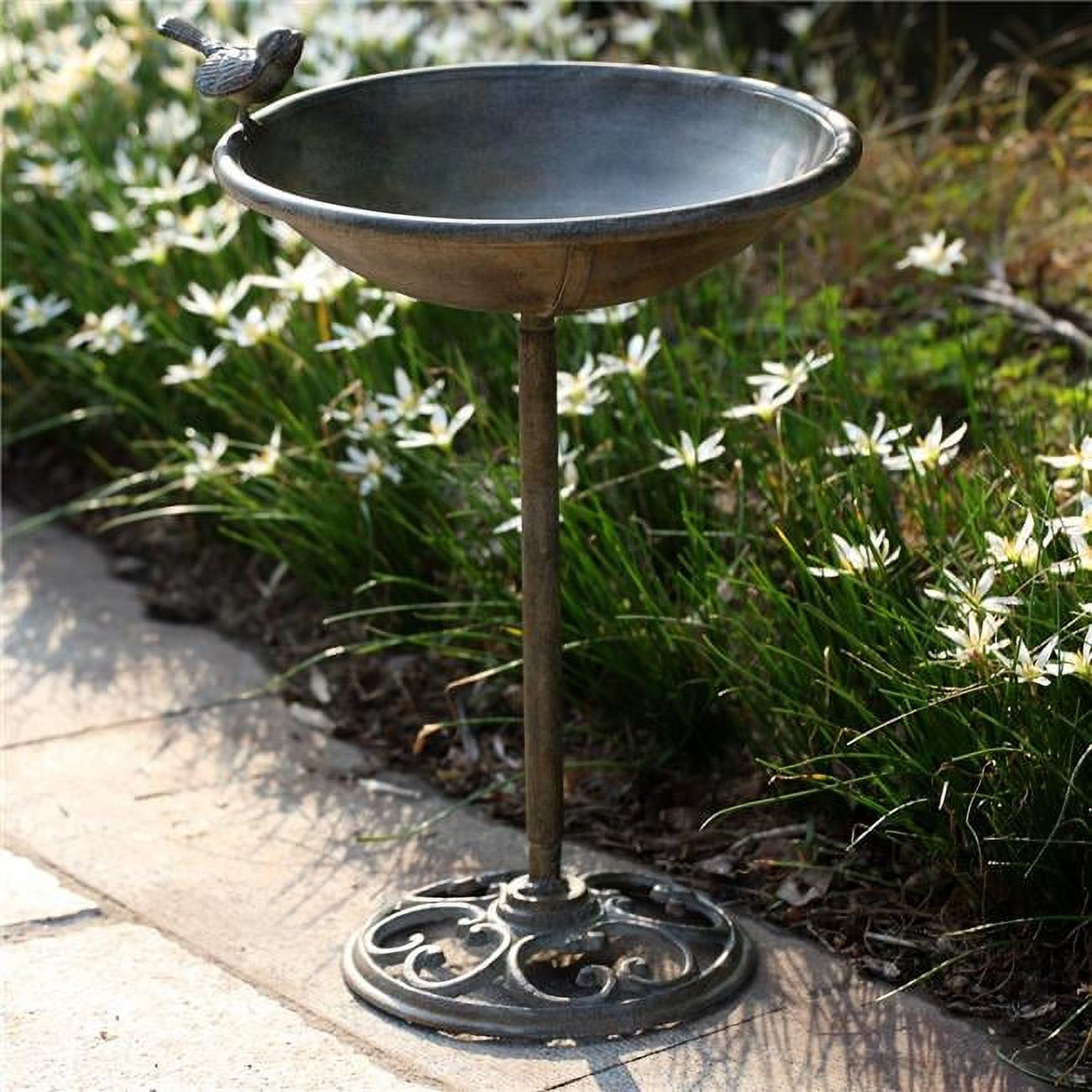 Napco 17065 Pedestal Garden Statue Bird Feeder