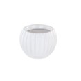 thumbnail image 1 of Napco 22111 Glazed Ceramic Ribbed Ball Planter/Cache Pot, White, 1 of 1