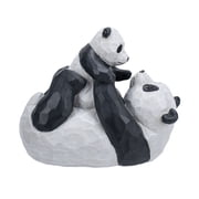 Napco 6 x 6 inch Mom Panda Bear and Baby Cub Figurine Hand-Painted Resin Animal Sculpture, Adorable Mother and Child Statue for Home D cor, Wildlife Collectible, and Heartwarming Gift