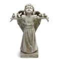 thumbnail image 1 of Napco Angel with Birds Pewter Grey 19 x 14 Resin Stone Garden Collectible Figurine, 1 of 1