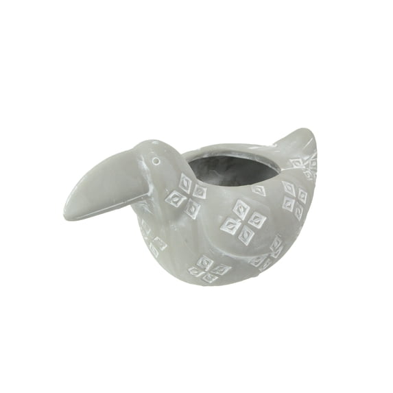 Napco Imports Southwestern Style Gray Terracotta Toucan Planter Pot 4.75 inches High