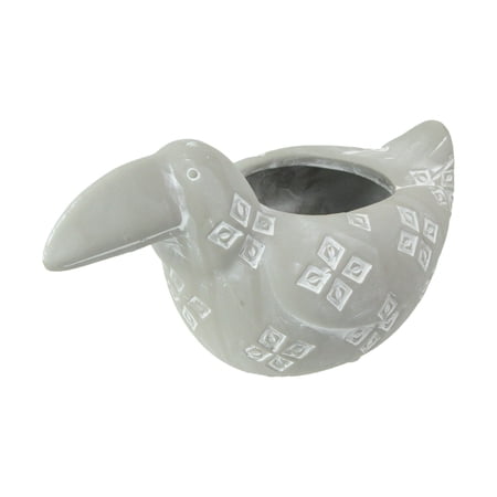 Napco Imports Southwestern Style Gray Terracotta Toucan Planter Pot 4.75 inches High