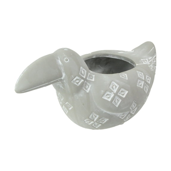 Napco Imports Southwestern Style Gray Terracotta Toucan Planter Pot 4.75 inches High
