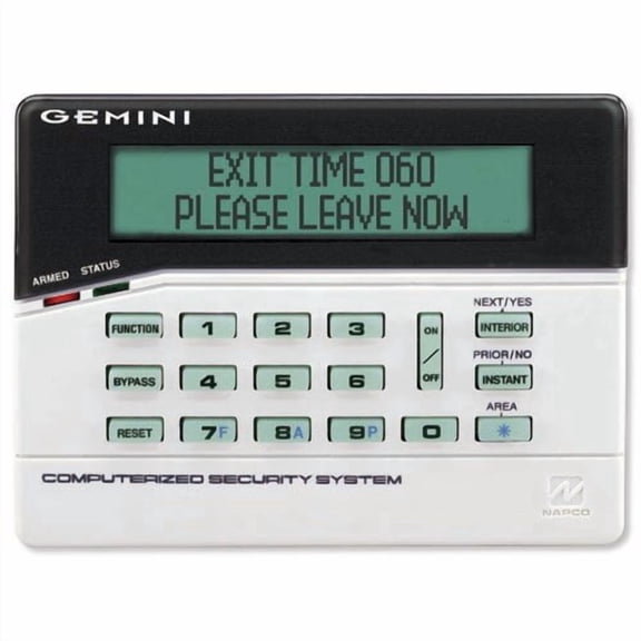 Napco Wireless Intrusion Keypad,5-7/8" W,LCD GEM-RP1CAE2