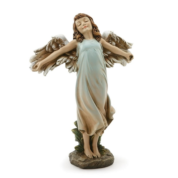 Napco Joyful Angel Girl Outdoor Garden Statue