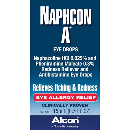 Naphcon A Antihistamine Eye Drops Allergy & Redness Relief, 0.5 oz, 3 Pack