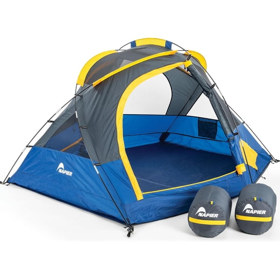 Napier 91200 Lite Pack Camping 2 Person Tent Bundle Includes Sleeping Bags