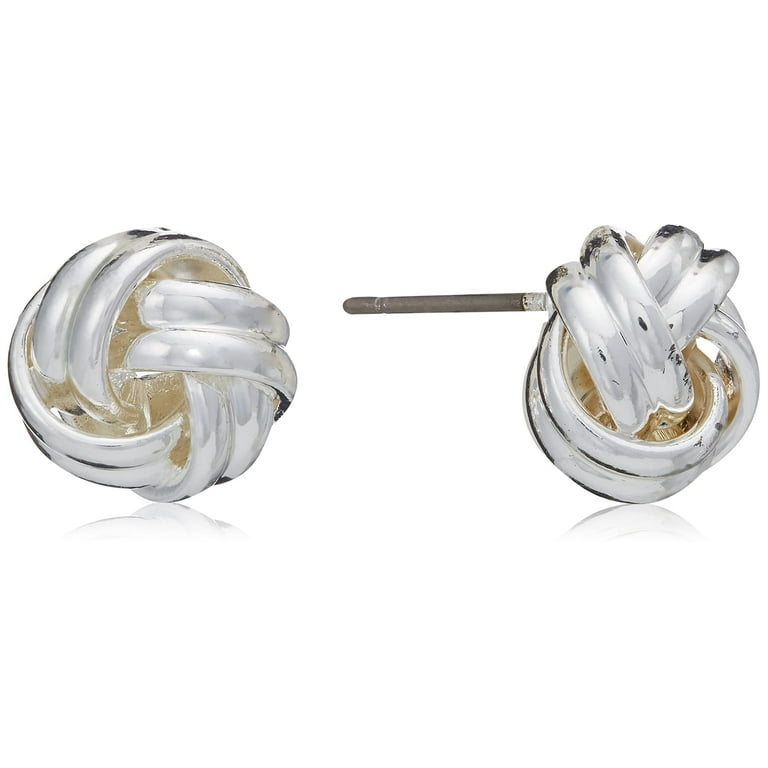 Napier Classics Silver Tone Knot Stud Earrings C33 Walmart