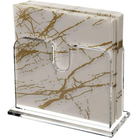 Napkin Holder, Acrylic Dining Table Dispenser for Cocktail Tissue, Clear Containers for Organizing Kitchen Paper