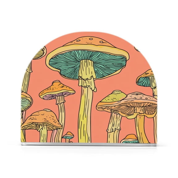 Napkin Holder Anime Mushroom Pattern Thick U Shape Acrylic Non Slip Space Saving for Kitchen