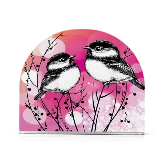 Napkin Holder Chickadee Rest Thick U Shape Acrylic Non Slip Space Saving for Kitchen