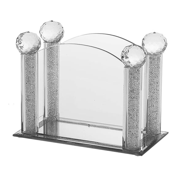 Napkin Holder Crystal with Crushed Stones - by Legcy Judaica