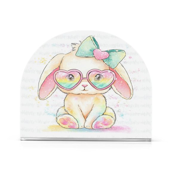 Napkin Holder For Table Kitchen Tissue Organization Kawaii Pastel Bunny