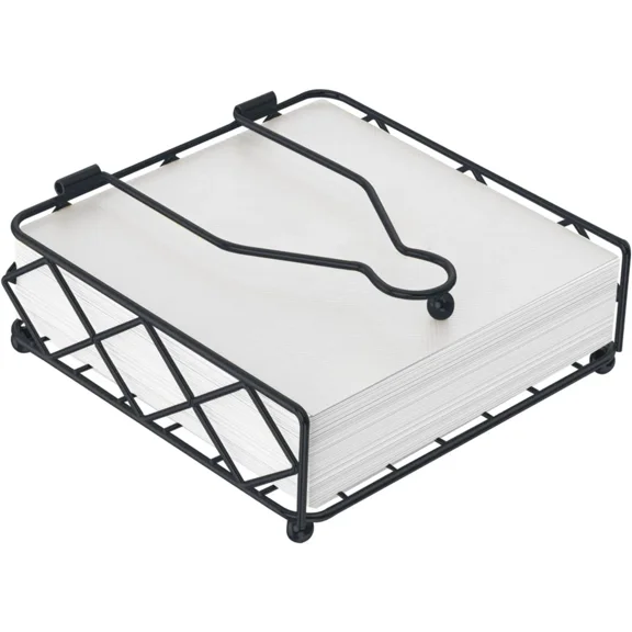 Napkin Holder For Table, Square Paper Napkin Holders With Weighted Arm