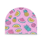 Napkin Holder Fruits Pattern Design Thick U Shape Acrylic Non Slip Space Saving for Kitchen