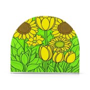 Napkin Holder Sunflower Pattern Design Thick U Shape Acrylic Non Slip Space Saving for Kitchen