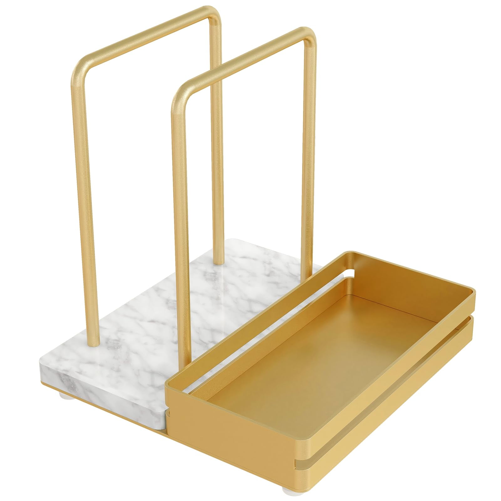 Wood & Metal Napkin Holder With Salt & Pepper Shaker Caddy - Modern Standing Napkin Dispenser For Kitchen Table