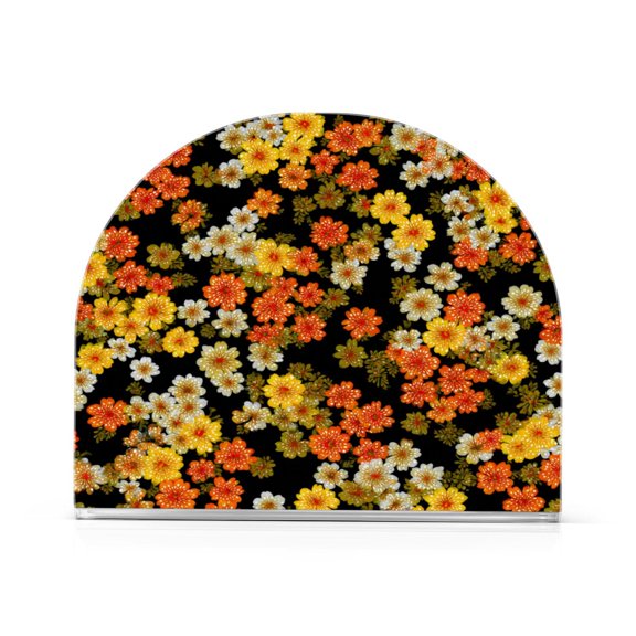 Napkin Holder Table Napkin Holder Kitchen Napkin Holder Acrylic Napkin Holder Restaurant Napkin Holder Fashionable and Durable Cheerful Orange Daisy Bloom