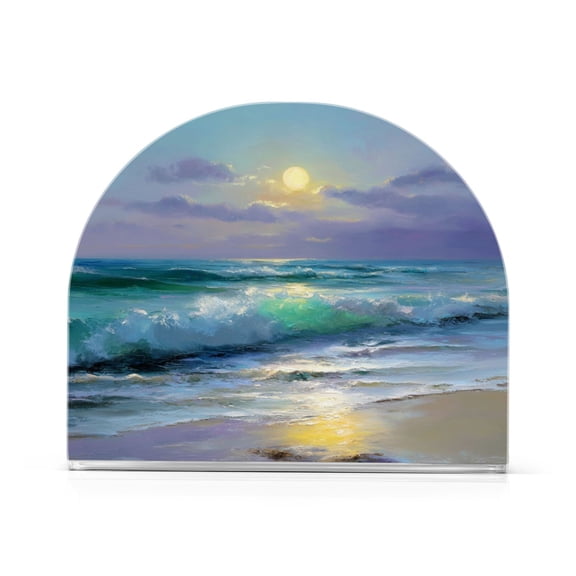 Napkin Holder Table Napkin Holder Kitchen Napkin Holder Acrylic Napkin Holder Restaurant Napkin Holder Fashionable and Durable Sun Moon Waves